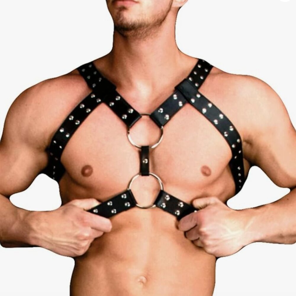 New! Harness Mens Chest Leather
